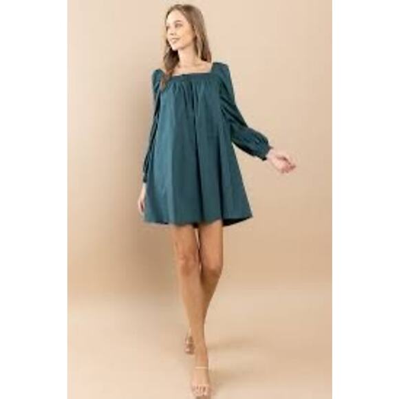 MSRP $49 NWT Aiblee Smocked On-Off shoulder Mini Dress Dress Size S | QUICK SHIP - Picture 1 of 7